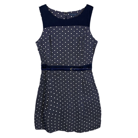 Tommy Hilfiger navy Polka Dot Sleeveless dress 14 - Picture 1 of 10